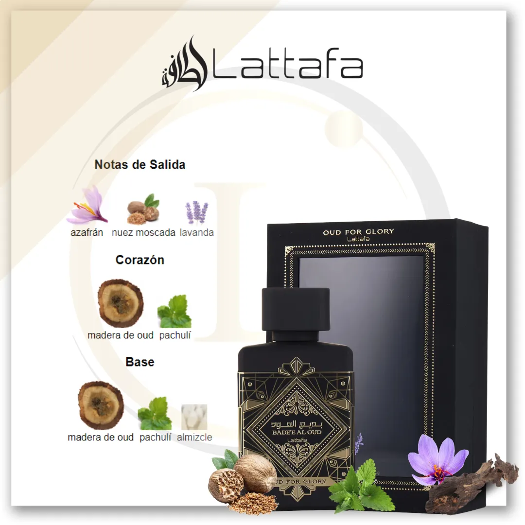 Perfume Lattafa Badee Al Oud For Glory - EDP 100ml 2 Perfume Lattafa Badee Al Oud For Glory - EDP 100ml - Imagen 2