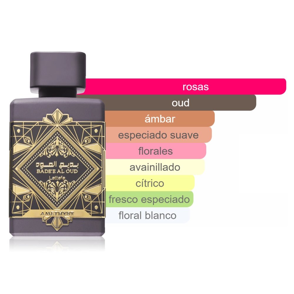 Lattafa Badee Al Oud Amethyest EDP 100ml - Unissex 3 Lattafa Badee Al Oud Amethyest EDP 100ml - Unissex - Imagen 3
