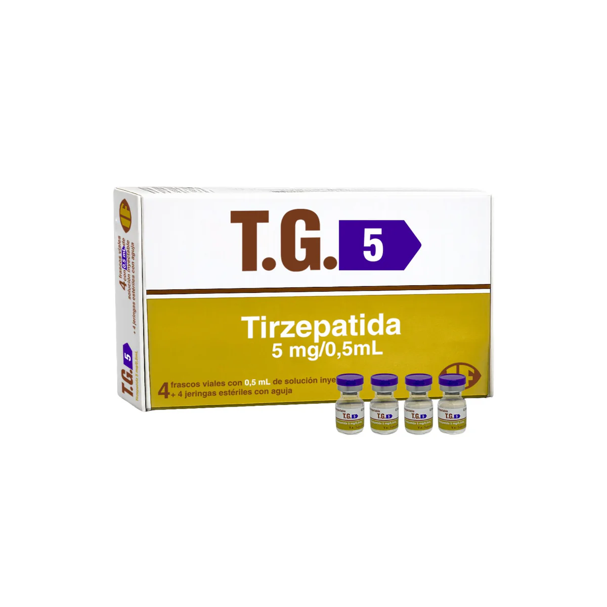 Tirzepartida T.G - 5MG 0,5ML x 4 Viales + Jeringa 4 Tirzepartida T.G - 5MG 0,5ML x 4 Viales + Jeringa - Imagen 4