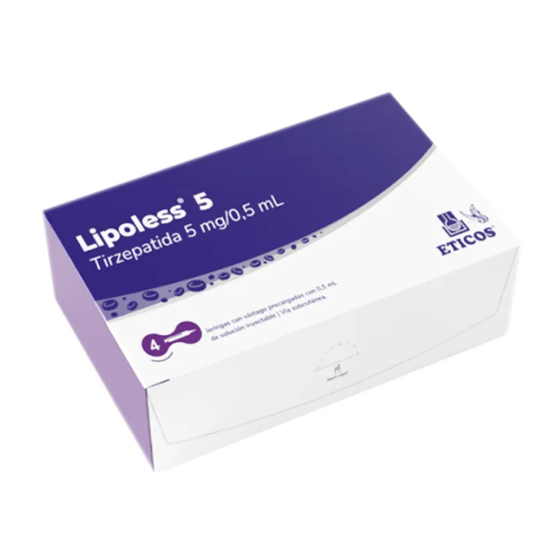 Lipoless Tirzepatida 5 mg/0,5 ml (4 Jeringas Precargadas) 2 Lipoless Tirzepatida 5 mg/0,5 ml (4 Jeringas Precargadas) - Imagen 2