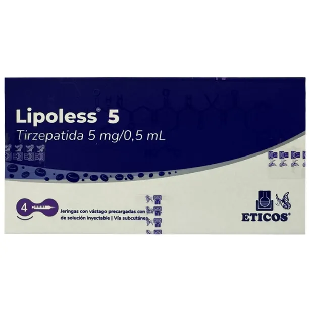 Lipoless Tirzepatida 5 mg/0,5 ml (4 Jeringas Precargadas) 1 Lipoless Tirzepatida 5mg 0.5 ml